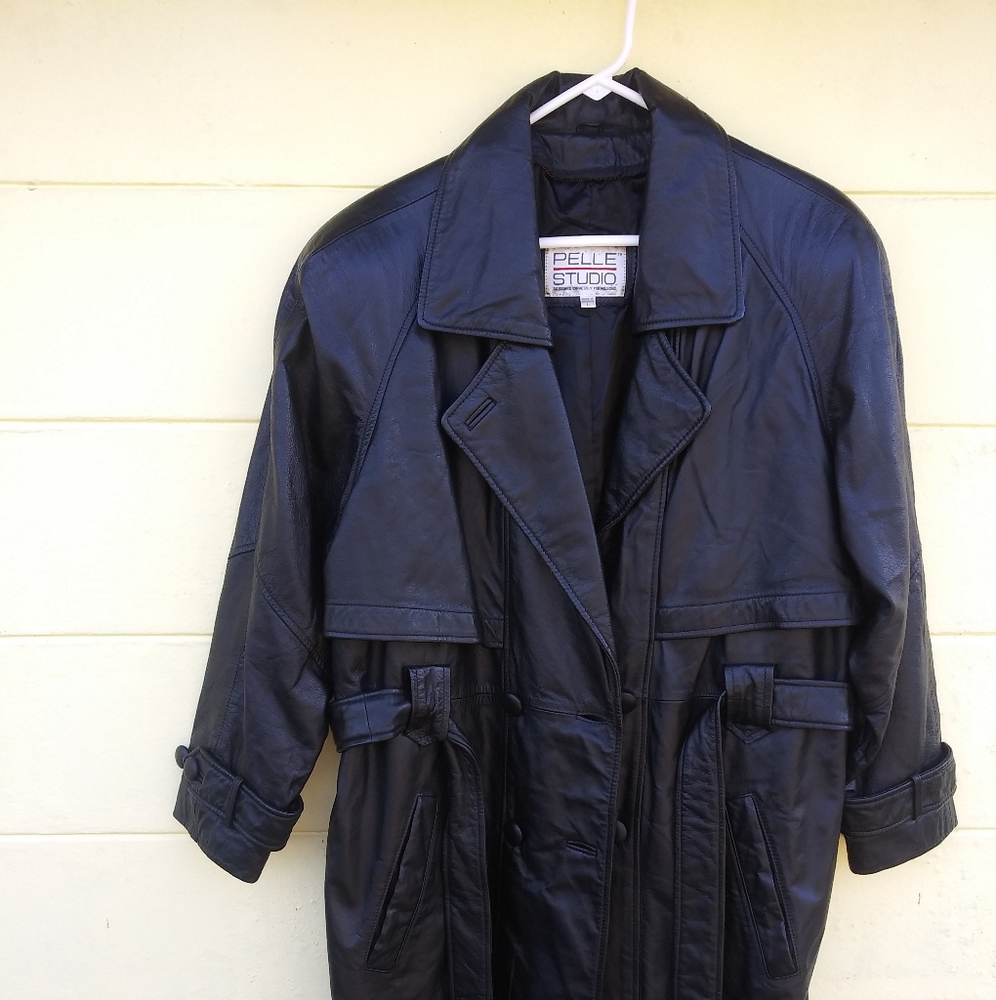 - Leather coat - Picture 1 of 8